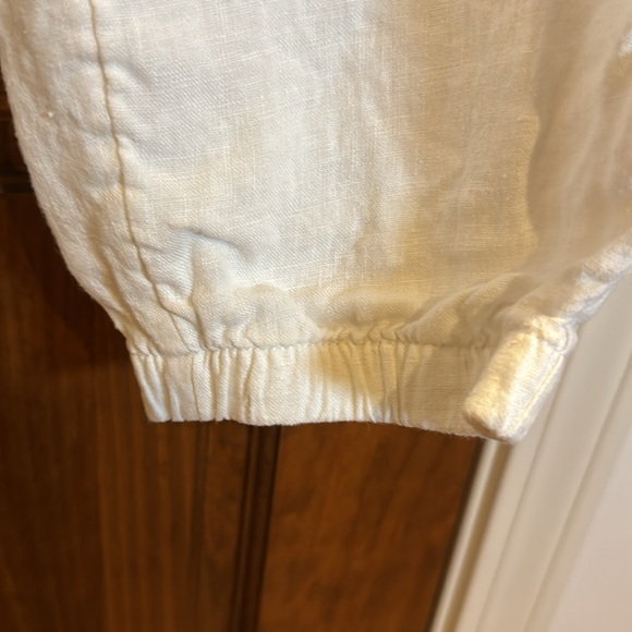 Athleta Retreat Linen High Rise Joggers, White, Size 16 - Picture 7 of 10